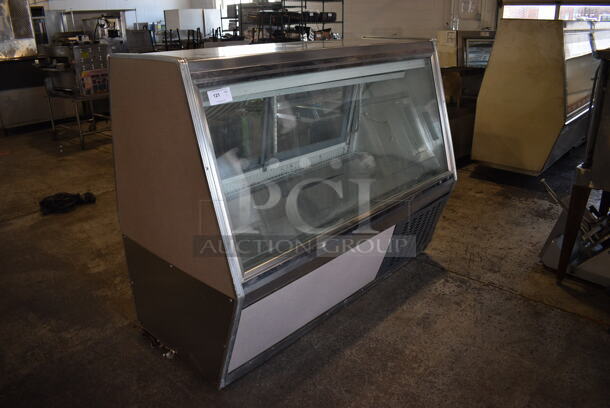 Commercial Glass Front Refrigerated Deli Display Case With Stainless Steel Trim. 115 Volt 1 Phase Tested and Working!