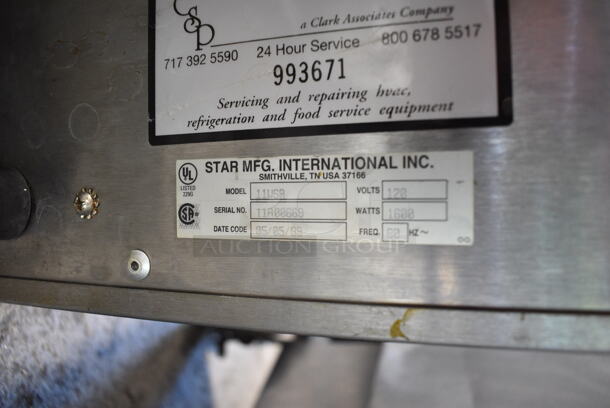 Star 11WSA Stainless Steel Commercial Countertop Food Warmer. 120 Volts, 1 Phase. Tested and Working! - Image 4 of 4