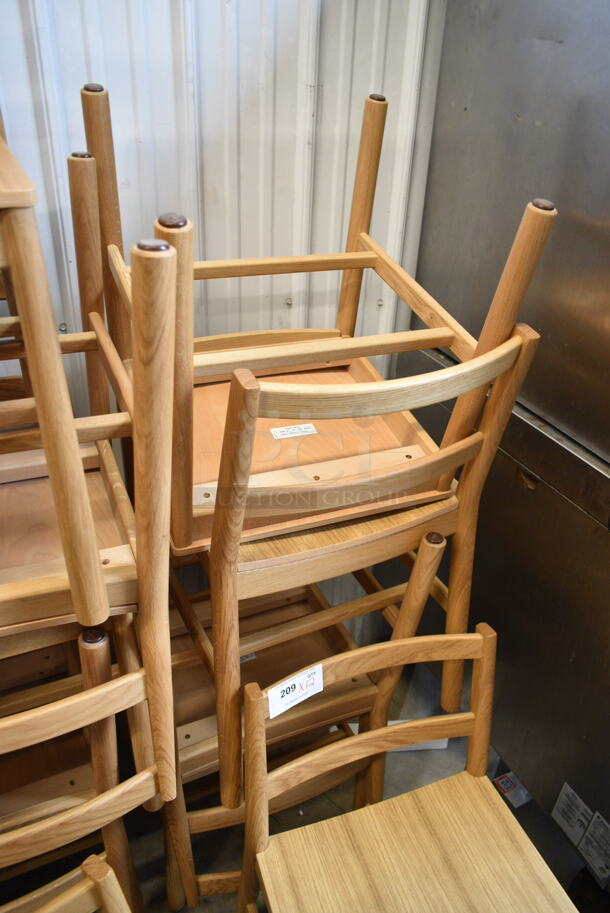 12 Wooden Dining Height Chair. 12 Times Your Bid!  - Image 7 of 8