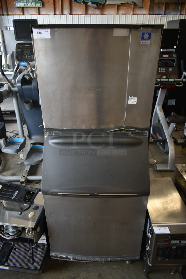 Manitowoc SY0854A Stainless Steel Commercial Ice Head on Manitowoc B570 Stainless Steel Commercial Ice Bin. 208-230 Volts, 1 Phase. - Image 1 of 10
