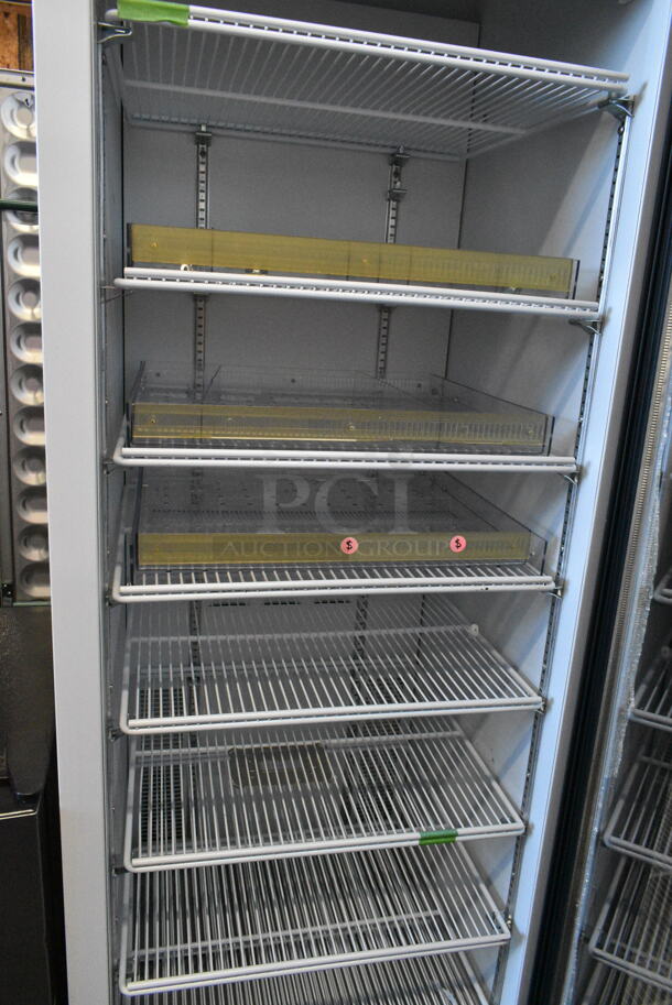 2019 Habco SE18 Metal Commercial Single Door Reach In Cooler Merchandiser w/ Poly Coated Racks. See Pictures for Broken Glass. 115 Volts, 1 Phase. Tested and Working! - Image 4 of 6