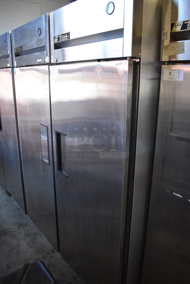 2011 True TG1R-1S Stainless Steel Commercial Single Door Reach In Cooler w/ Poly Coated Racks on Commercial Casters. 115 Volts, 1 Phase. 29x35x83. Tested and Working! - Image 2 of 4