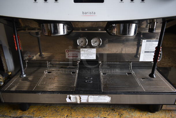 2018 Schaerer Barista Stainless Steel Commercial Countertop 2 Group Espresso Machine w/ 2 Steam Wands and 2 Hoppers. 208/240 Volts, 1 Phase. - Image 6 of 7