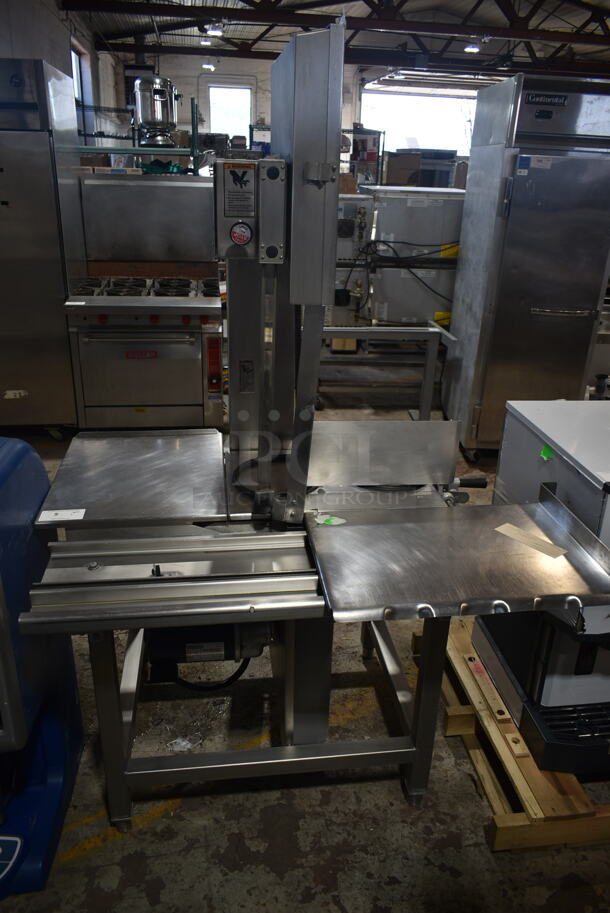 2015 Hobart 6801 Stainless Steel Commercial Floor Style Meat Saw. 200-230 Volts, 3 Phase. 