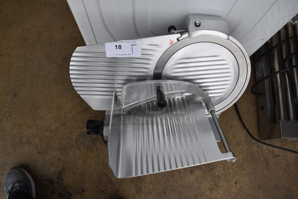 Backyard Pro 554SL112E Stainless Steel Commercial Countertop Meat Slicer w/ Blade Sharpener. 120 Volts, 1 Phase. 18x22.5x17. Tested and Working! - Image 6 of 6