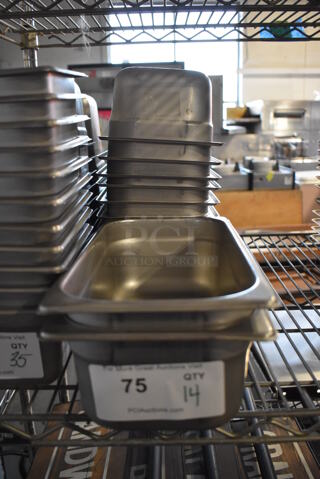 14 Stainless Steel 1/3 Size Drop In Bins. 1/3x4. 14 Times Your Bid!