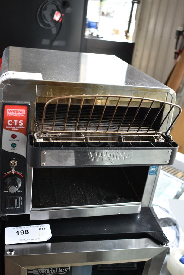 BRAND NEW SCRATCH AND DENT! Waring CTS1000 Stainless Steel Commercial Countertop Electric Powered Conveyor Toaster. 120 Volts, 1 Phase. Tested and Working! - Image 4 of 6