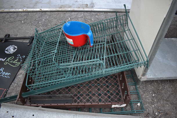 ALL ONE MONEY! Lot of Various Items Including Green Coated Parts to Wall Storage, A Frame Sign and Metal Piece - Image 3 of 4