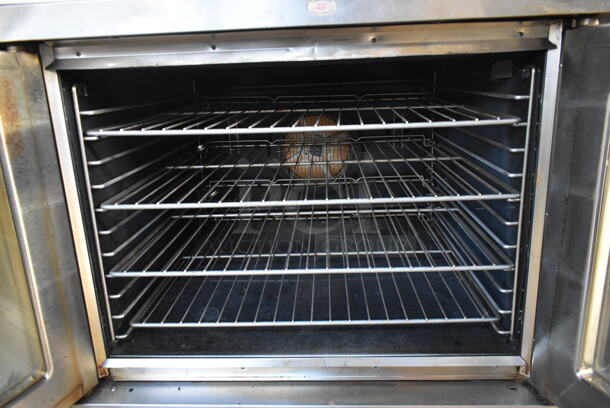 2 Blodgett Zephaire-200-G Stainless Steel Commercial Natural Gas Powered Full Size Convection Ovens w/ View Through Doors, Metal Oven Racks and Thermostatic Controls on Commercial Casters. 60,000 BTU. 2 Times Your Bid! - Image 8 of 9