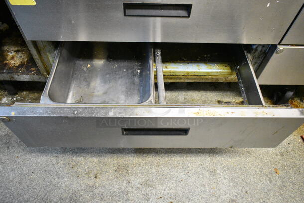Delfield Stainless Steel Commercial 6 Drawer Chef Base on Commercial Casters. This Unit Was In Working Condition When the Restaurant Closed. (kitchen) - Image 4 of 8
