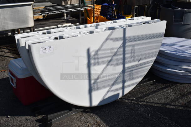 2 White Round Folding Tables. 60x60x31. 2 Times Your Bid! - Image 2 of 5