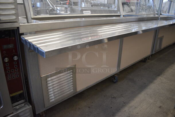 Servolift Eastern 502-4R Metal Commercial Portable Refrigerated Buffet Station w/ Sneeze Guard and Tray Slide on Commercial Casters. 120/208 Volts, 1 Phase. 92x42x49 - Image 4 of 6