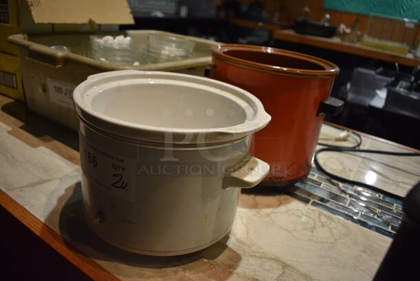 2 Various Countertop Metal Slow Cookers; SCR-30W and 3100/2. Missing Lids. 10x9x7, 10x9x9. 2 Times Your Bid! (bar) - Image 2 of 5