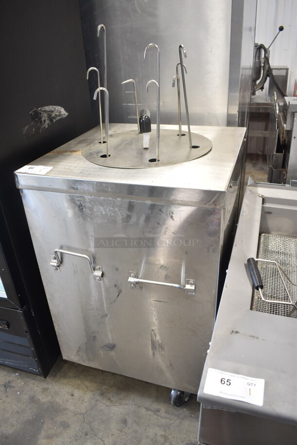BRAND NEW SCRATCH AND DENT! Stainless Steel Commercial Natural Gas Powered Floor Style Tandoor Tandoori Oven on Commercial Casters.  - Image 3 of 10