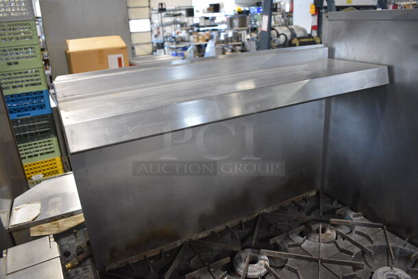 Vulcan 36L-574 Stainless Steel Commercial Natural Gas Powered 6 Burner Range w/ Oven, Over Shelf and Back Splash on Commercial Casters. 36x31x61 - Image 6 of 9