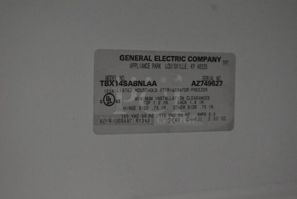 General Electric GE TBX14SABNLAA Metal Cooler Freezer Combo. 115 Volts, 1 Phase. Tested and Working! - Image 6 of 6