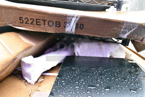 4 BRAND NEW SCRATCH AND DENT! Items Including Regency 600LC32122KK Space Solutions Black 36" x 12" x 78" 3 Wide, 2 Tier Locker - Unassembled. May Be Missing Pieces, Metal Legs. 4 Times Your Bid!  - Image 8 of 8