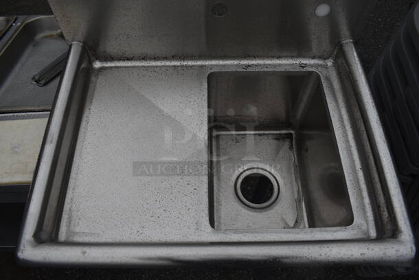 Stainless Steel Commercial Single Bay Sink w/ Left Side Drainboard. 26x20x45. Bay 10x14x10. Drainboard 10x16x1 - Image 3 of 4