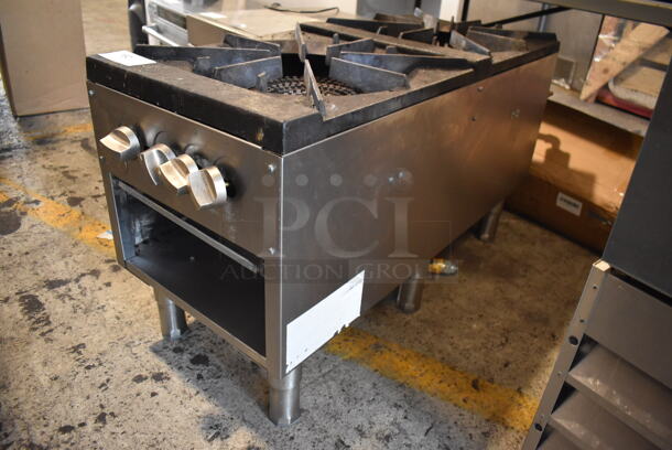 Stainless Steel Commercial Natural Gas Powered 2 Burner Range. 18x41x24 - Image 3 of 3