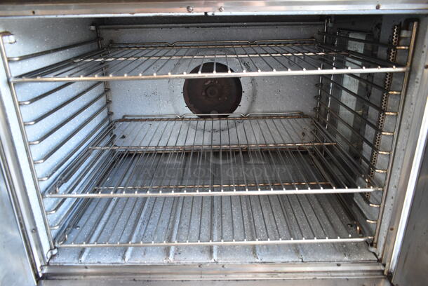 Blodgett EF-111 Stainless Steel Commercial Electric Powered Full Size Convection Oven w/ View Through Doors, Metal Oven Racks on Metal Legs. 208-220 Volts, 3 Phase.  - Image 2 of 4