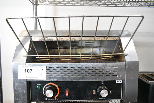 PYY PYYDSLTT450SSUS Stainless Steel Commercial Countertop Conveyor Toaster Oven. 110 Volts, 1 Phase. This Unit Was In Working Condition When the Restaurant Closed. (secondary dining room) - Image 4 of 6