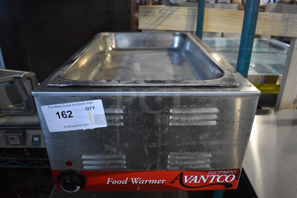 Avantco Stainless Steel Commercial Countertop Food Warmer w/ Drop In Bin. 14.5x23x9. Tested and Working!