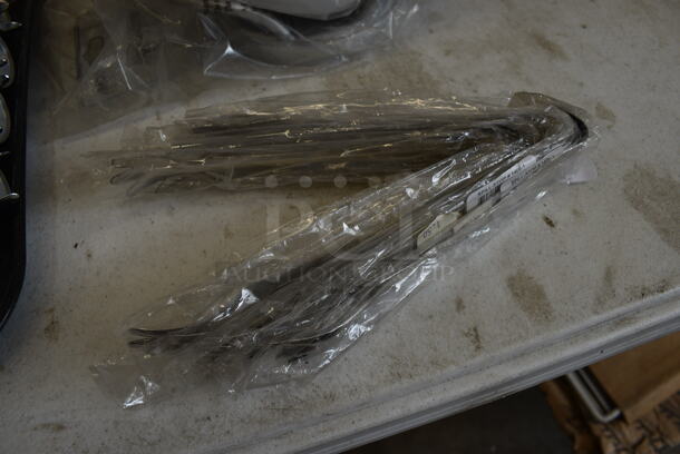 ALL ONE MONEY! Lot of 9 BRAND NEW! Metal Tongs. 6.5" - Image 1 of 3
