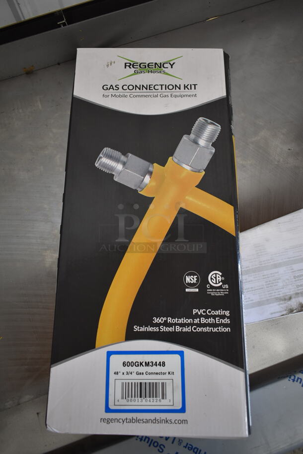 BRAND NEW SCRATCH AND DENT! LATE MODEL! Garland 372GT48GT48N Stainless Steel Commercial Countertop Gas Powered Chrome Top Flat Top Griddle w/ Regency Gas Connection Kit. - Image 7 of 11