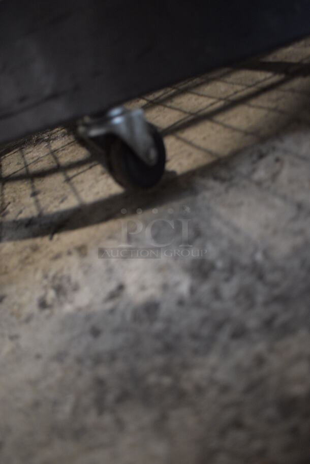 Wood Pattern and Metal 6 Tier Chip Display Rack on Commercial Casters.  - Image 5 of 5