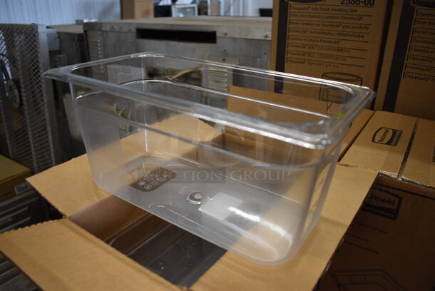 ALL ONE MONEY! Lot of 18 BRAND NEW IN BOX! Rubbermaid Clear Poly 1/3 Size Drop In Bins. 1/3x6 - Image 2 of 3
