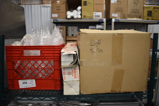 ALL ONE MONEY! Tier Lot of Light Bulbs and Poly Cups - Image 1 of 5