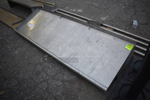 Metal Shelf w/ Wall Mount Brackets. 63x23x9 - Image 1 of 3