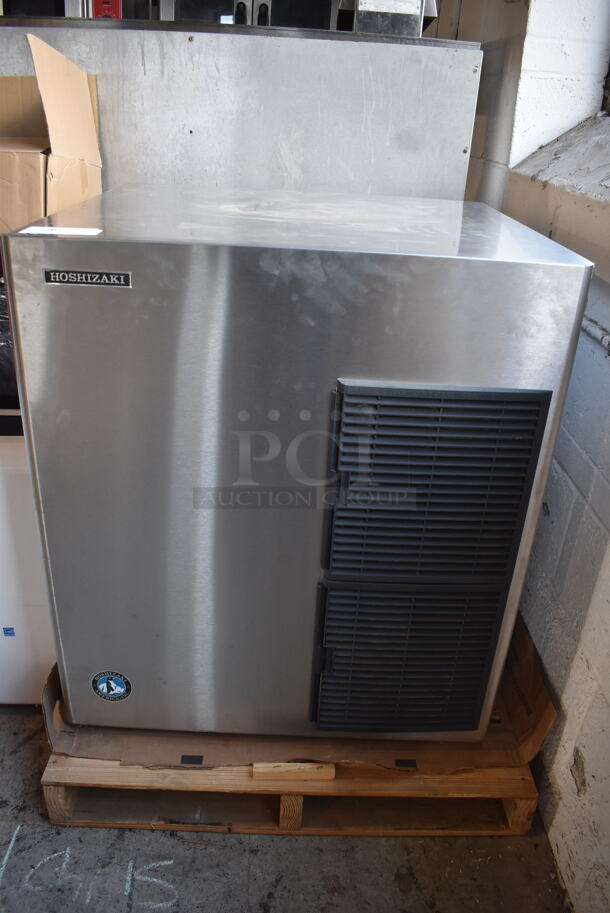 BRAND NEW SCRATCH AND DENT! 2017 Hoshizaki F-1501MAJ-C Commercial Stainless Steel Floor Style Electric Powered Ice Maker. 208-230V/1 Phase - Image 1 of 4