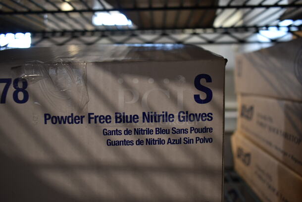 Box of 10 BRAND NEW! Boxes of Prime Source Powder Free Blue Nitrile Gloves Small. - Image 3 of 6