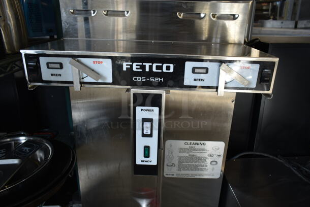 Fetco CBS-52H20 Stainless Steel Commercial Countertop Coffee Machine w/ Hot Water Dispenser and Poly Brew Basket. 120/208-240 Volts, 1 Phase. - Image 2 of 6
