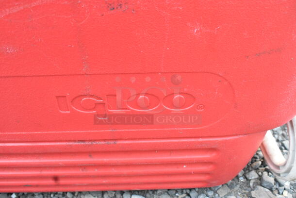 5 Various Igloo and Coleman Red and White Portable Coolers Including Beverage Dispensers. 5 Times Your Bid!  - Image 4 of 7