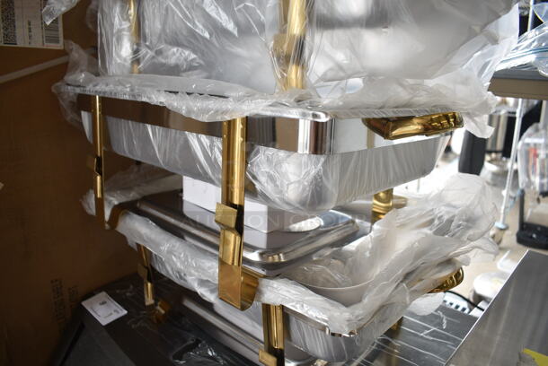 4 BRAND NEW SCRATCH AND DENT! Stainless Steel Countertop Chafer w/ Drop In and Lid. 4 Times Your Bid! - Image 4 of 6