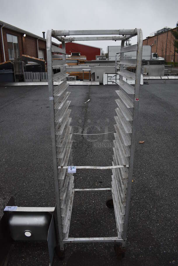 Metal Commercial Pan Transport Rack on Commercial Casters. 21x27x68 - Image 1 of 4