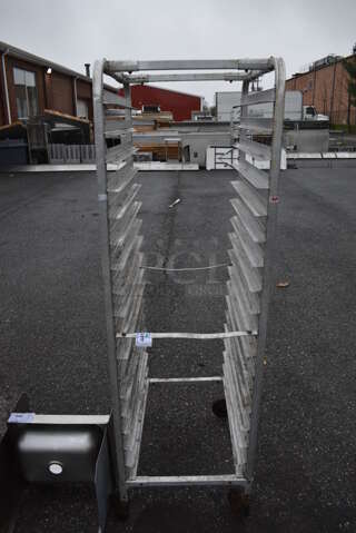 Metal Commercial Pan Transport Rack on Commercial Casters. 21x27x68