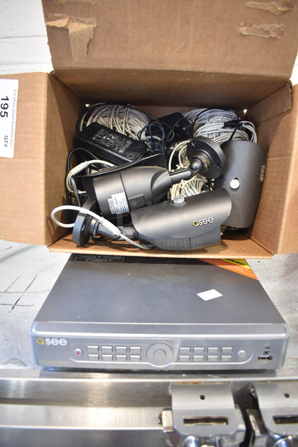 Qsee QT5682-4V3-1 Video System w/ 3 Cameras and Wiring - Image 1 of 6