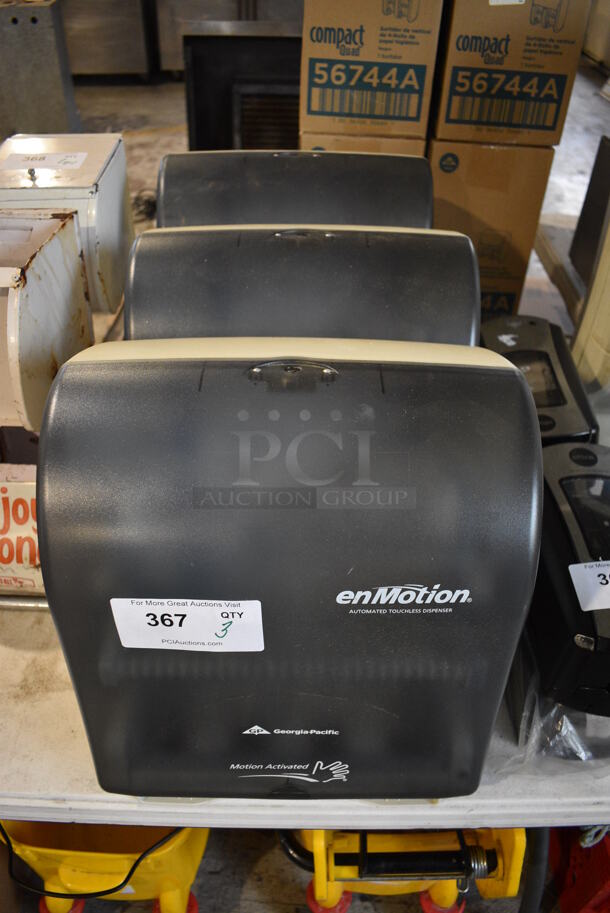 3 Georgia Pacific enMotion Poly Wall Mount Hand Towel Dispensers. 14x11x16. 3 Times Your Bid! - Image 3 of 3