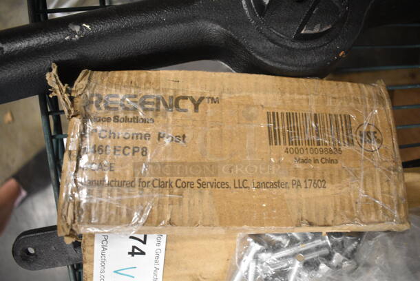 BRAND NEW SCRATCH AND DENT! Lot of Various Items Including Regency 460ECP8 NSF Chrome Post, 21430CWLNCL Cambro 30CWLN135 Camwear 1/3 Size Clear Polycarbonate FlipLid with Spoon Notch.  - Image 3 of 8