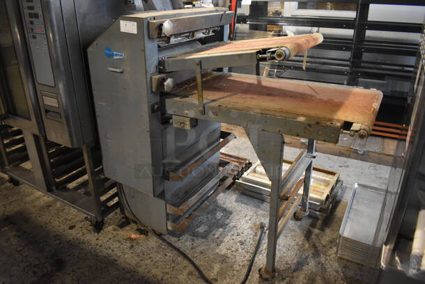 Moline Metal Commercial Floor Style Dough Sheeter on Commercial Casters. 115 Volts, 1 Phase. 55x32x61. Tested and Working! - Image 2 of 7