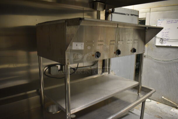 Avantco Stainless Steel Commercial Electric Powered 3 Bay Steam Table w/ Cutting Board and Under Shelf. 43x30x34. Item Was in Working Condition on Last Day of Business. (kitchen) - Image 2 of 6