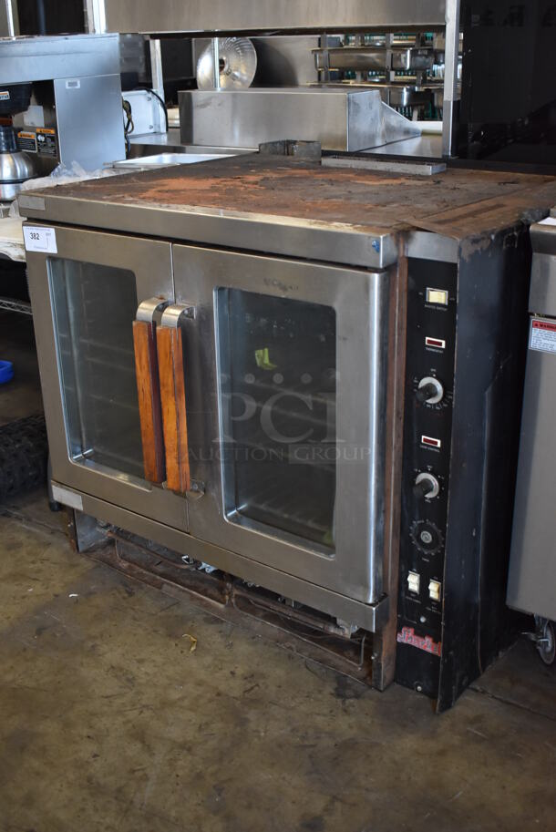 Vulcan Snorkel Stainless Steel Commercial Natural Gas Powered Full Size Convection Oven w/ View Through Doors, Metal Oven Racks and Thermostatic Controls. 40x40x35 - Image 7 of 10