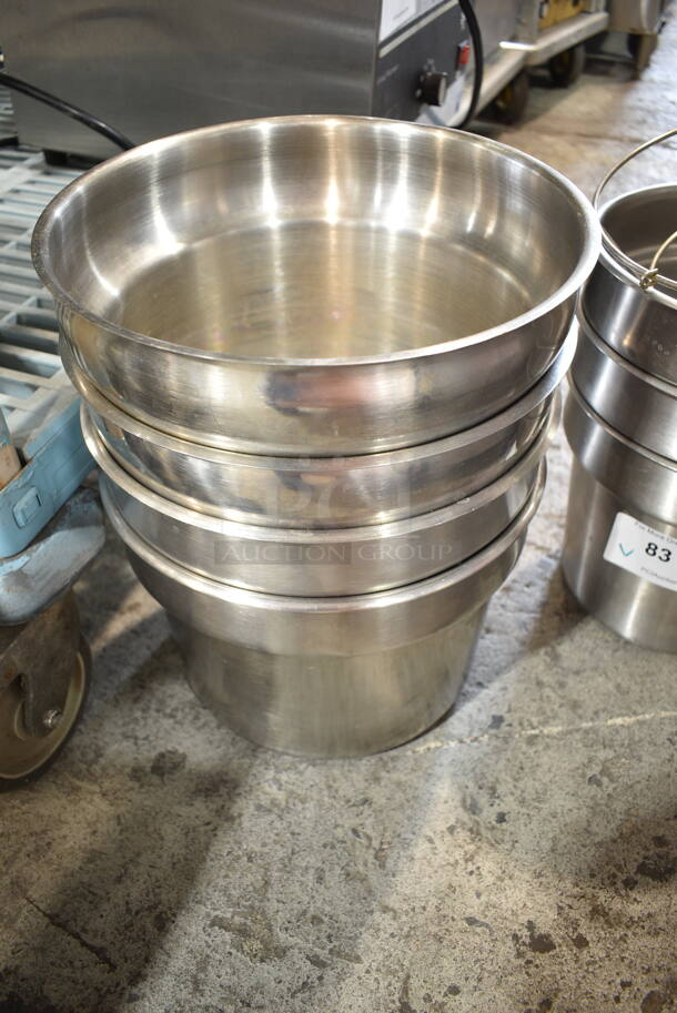 7 Stainless Steel Cylindrical Drop In Bins w/ Fryer Filter Holder. 7 Times Your Bid! - Image 2 of 6