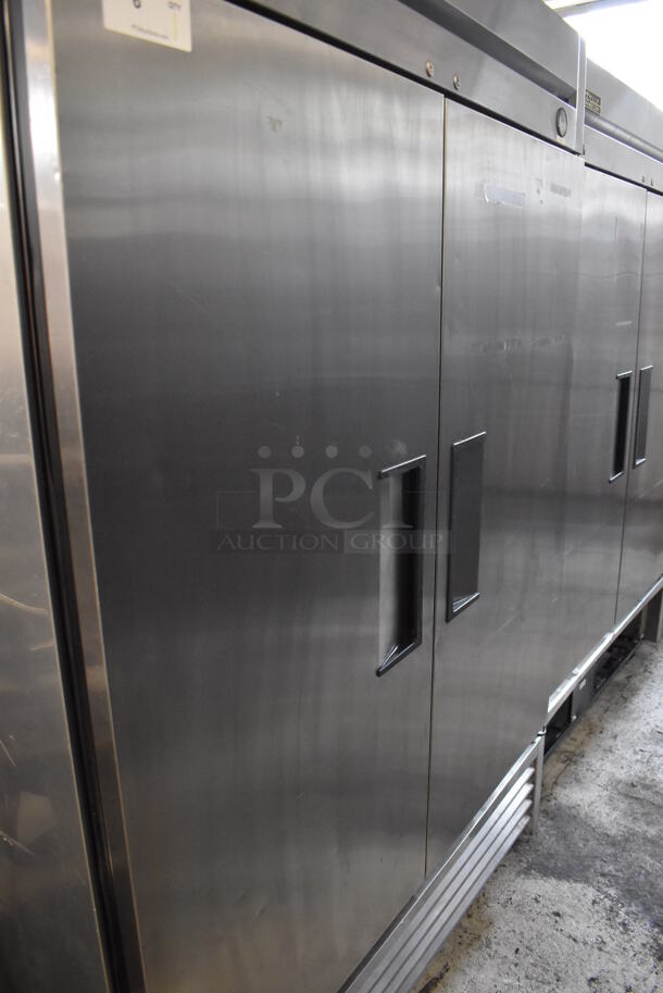 2013 True T-49F ENERGY STAR Stainless Steel Commercial 2 Door Reach In Freezer w/ Poly Coated Racks on Commercial Casters. 115 Volts, 1 Phase. Tested and Working! - Image 2 of 9