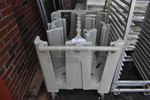 Gray Poly Dish Cart on Commercial Casters. 37.5x28x31.5 - Image 1 of 4