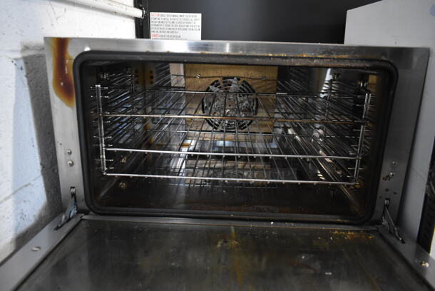 Galaxy 177COE3H Stainless Steel Commercial Countertop Electric Powered Half Size Convection Oven w/ View Through Door and Metal Oven Racks. 120 Volts, 1 Phase. Tested and Powers On But Does Not Get Warm - Image 4 of 5