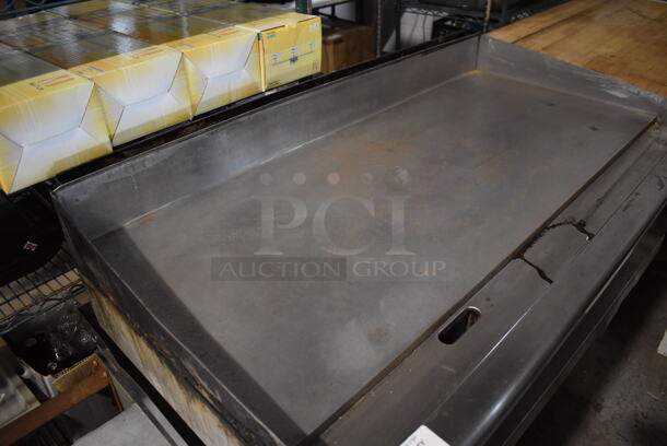 Star Stainless Steel Commercial Natural Gas Powered Flat Top Griddle on Stainless Steel Equipment Stand w/ Gas Hose. 48x30x40 - Image 6 of 6